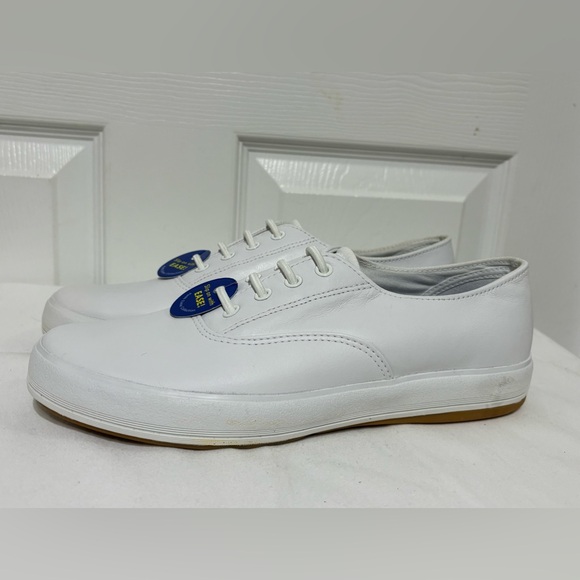 Keds White Leather Slip-On Sneakers - Picture 2 of 8